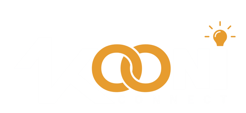 Kooni logo white yellow Best digital marketing agency Nairobi Kenya